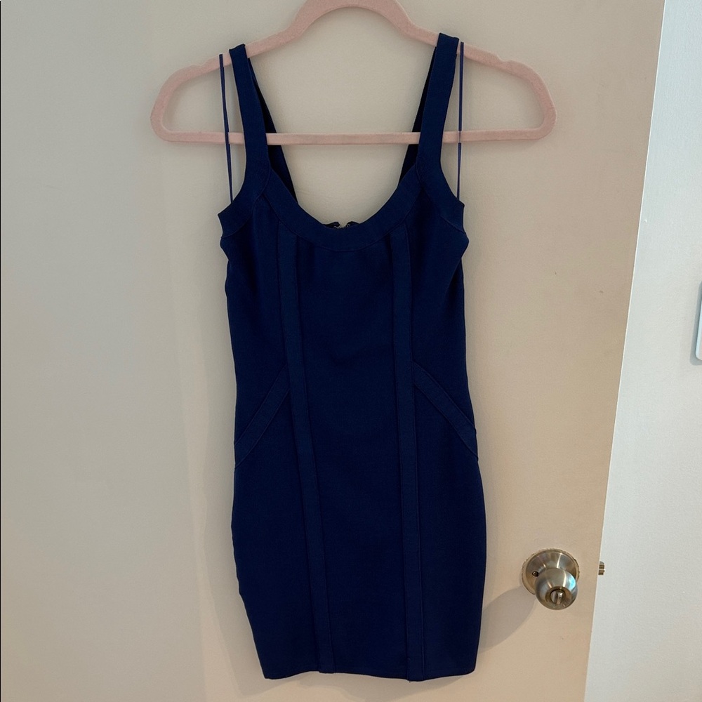Guess Elegant Navy Blue Sleeveless Dress